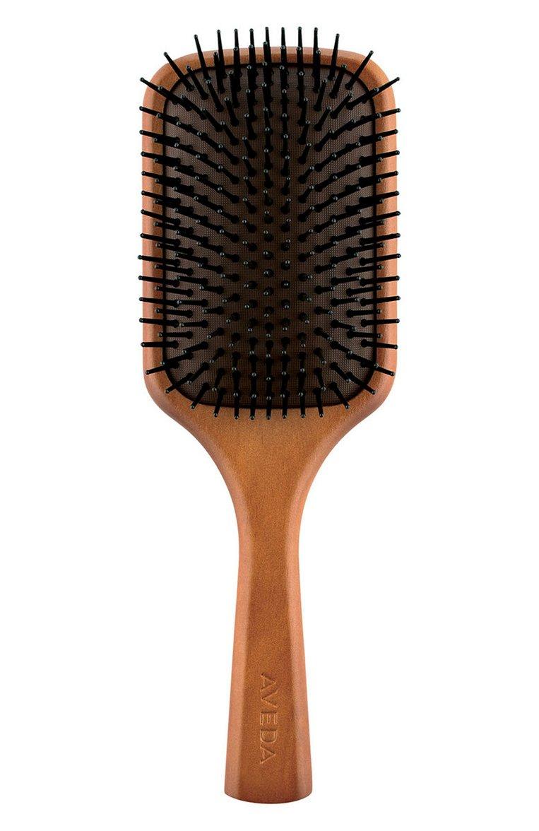 Деревянная массажная щетка для волос Paddle Brush