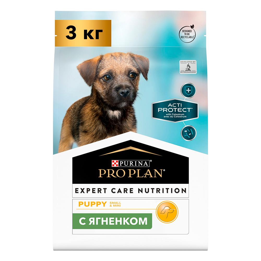 ProPlan Acti protect Сухой корм для щенков мелких пород с чувствительным пищеварением, с ягненком, 3 кг