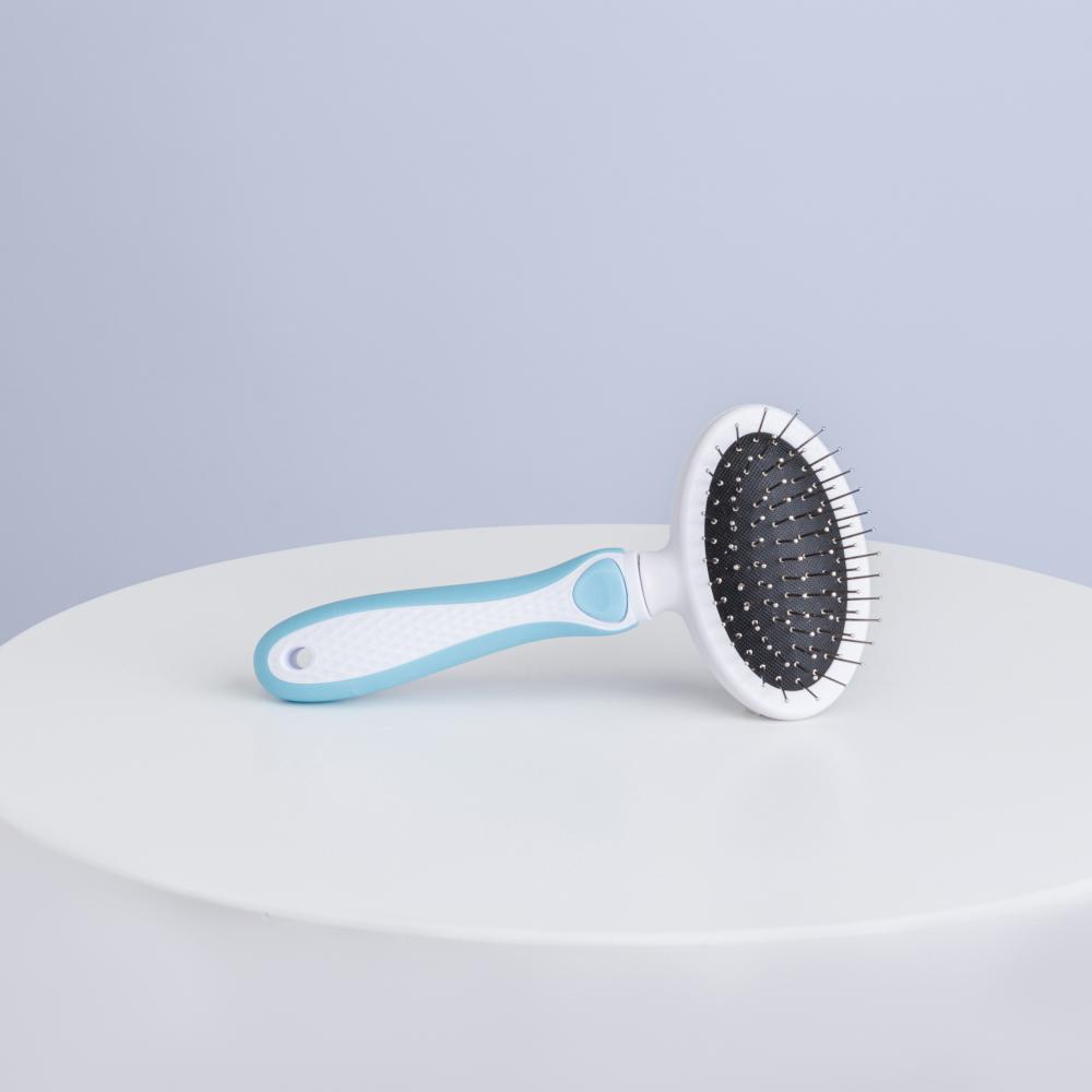 HiPet Расческа массажная для кошек и собак, 19х9,5х3,5 см, голубой