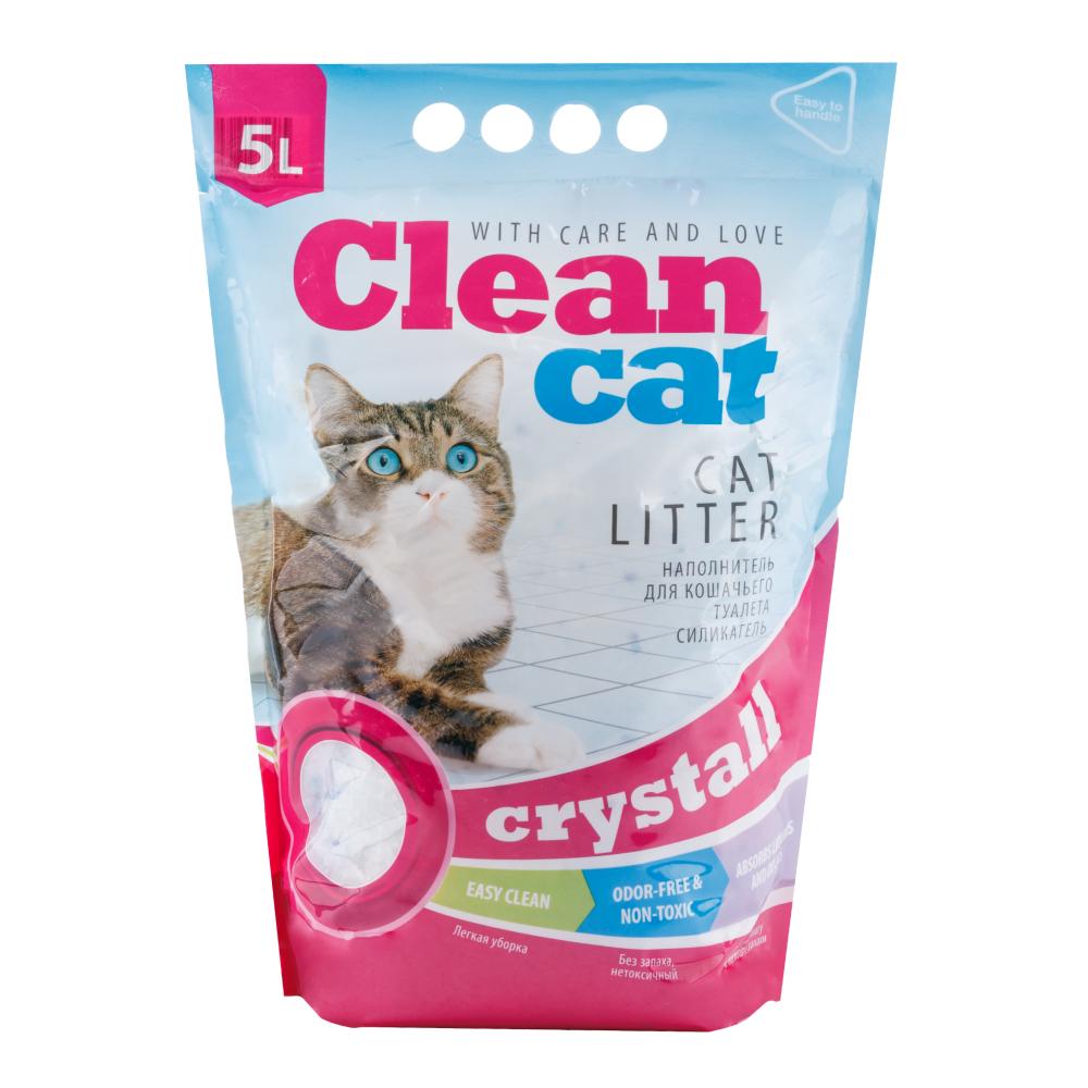 Clean Сat Наполнитель силикагелевый впитывающий для кошачьего туалета Crystall, 5 л (2,1 кг)