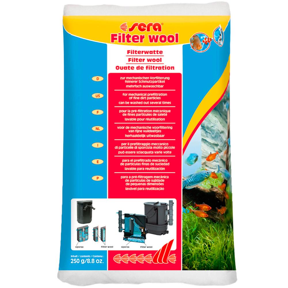 Sera Filterwool Наполнитель для фильтра фильтрующая вата, пак. 250 г