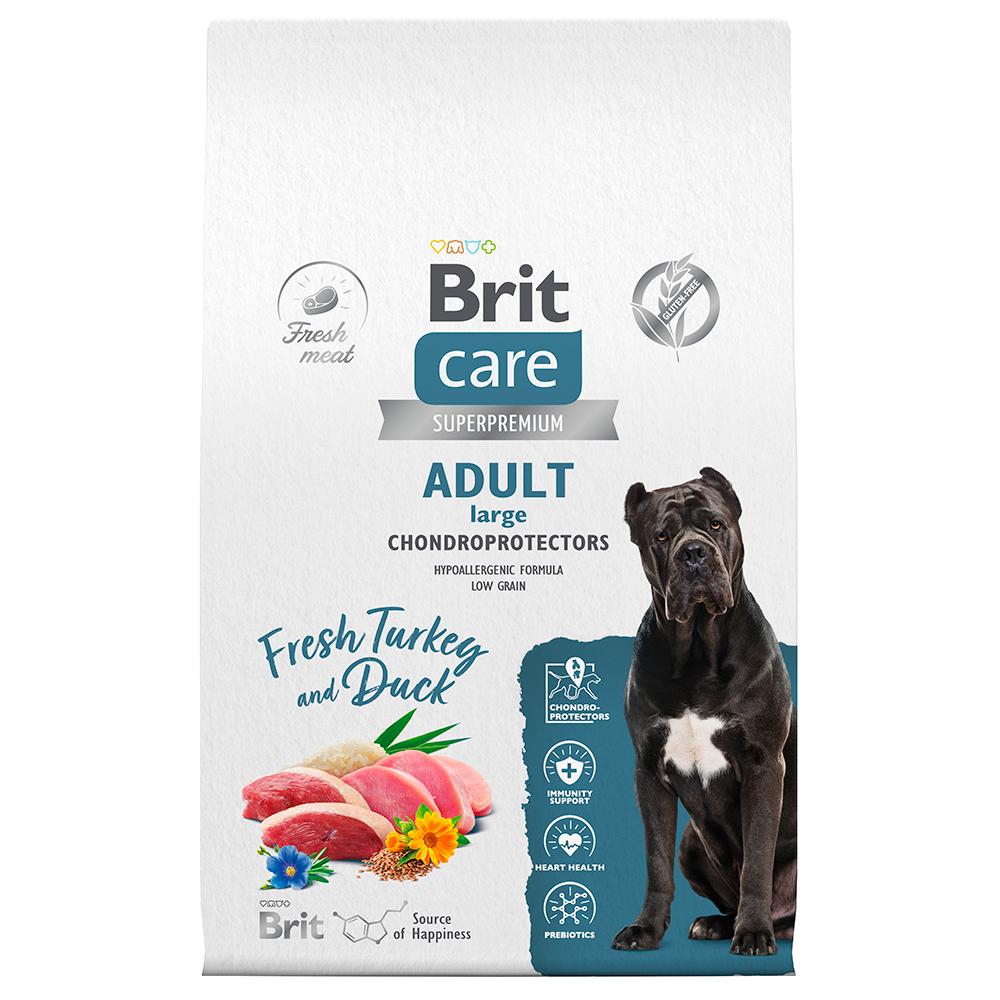 Brit Care Adult Сухой корм для собак крупных пород, с индейкой и уткой, 12 кг