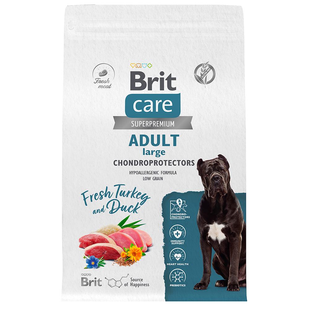 Brit Care Adult Сухой корм для собак крупных пород, с индейкой и уткой, 3 кг