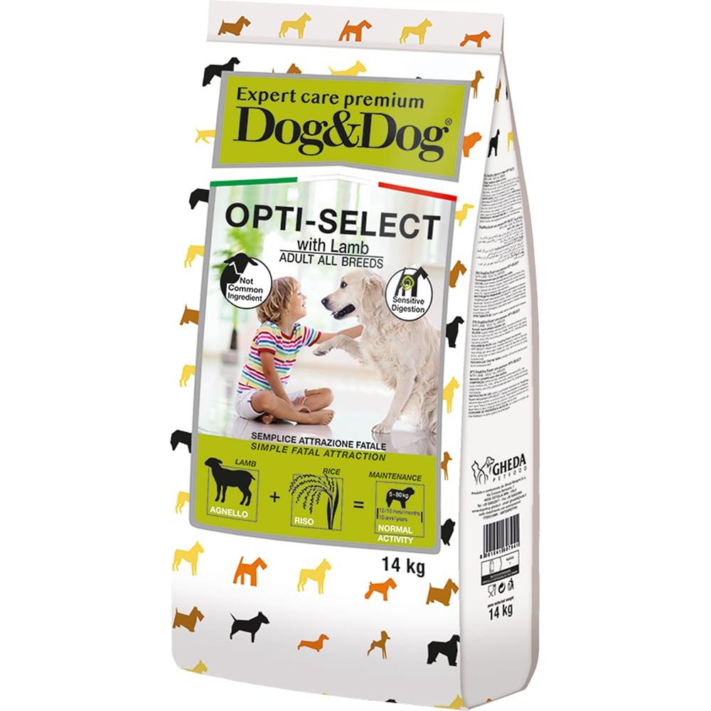 Dog&Dog Opti-Select Сухой корм для собак, с ягненком, 14 кг