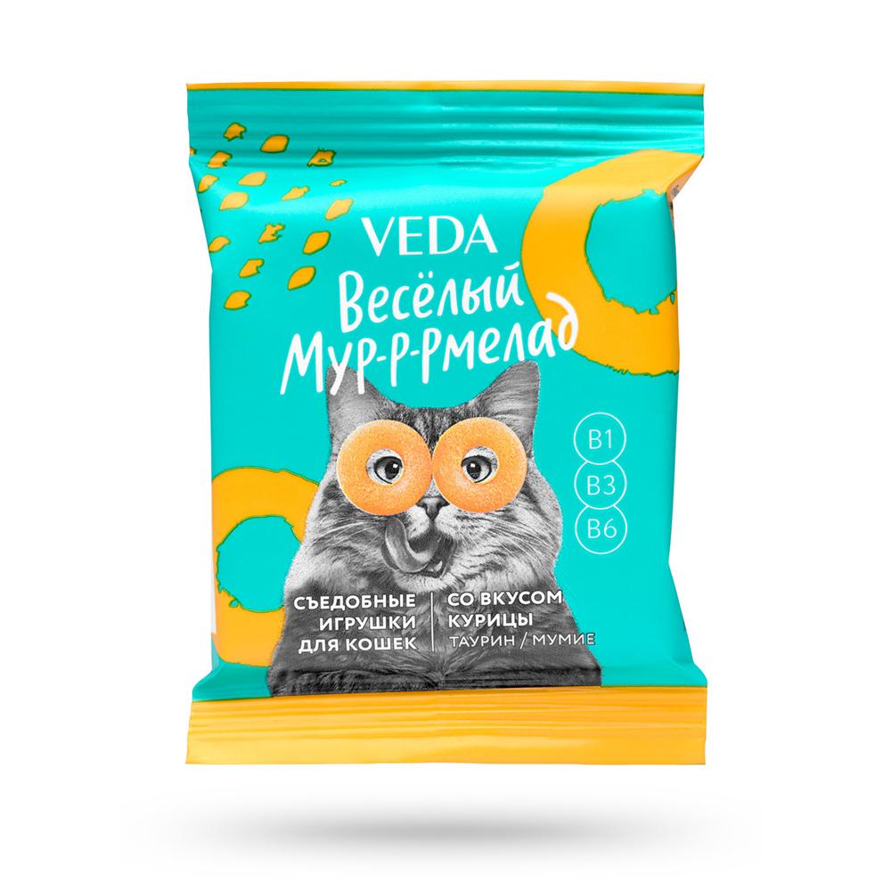 Veda Лакомство со вкусом курицы для кошек Съедобные игрушки Веселый мур-р-рмелад