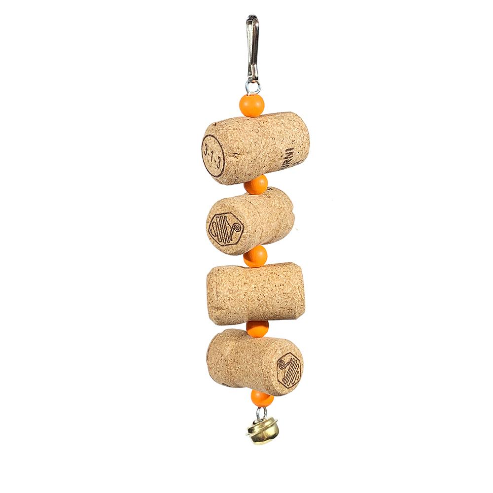 PetStandArt Игрушка для попугаев Cork orange, 18х5 см