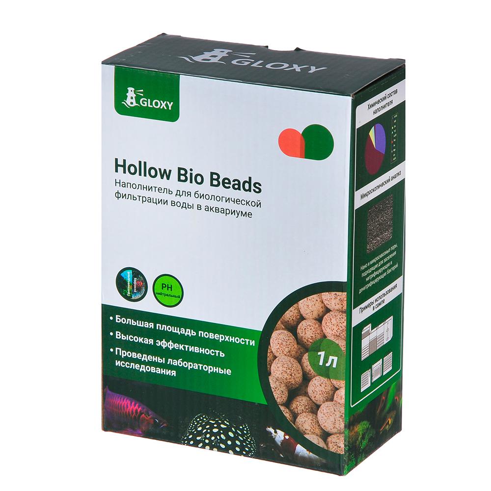 Gloxy Наполнитель для биологической фильтрации воды в аквариуме Gloxy Hollow Bio Beads, 1 л