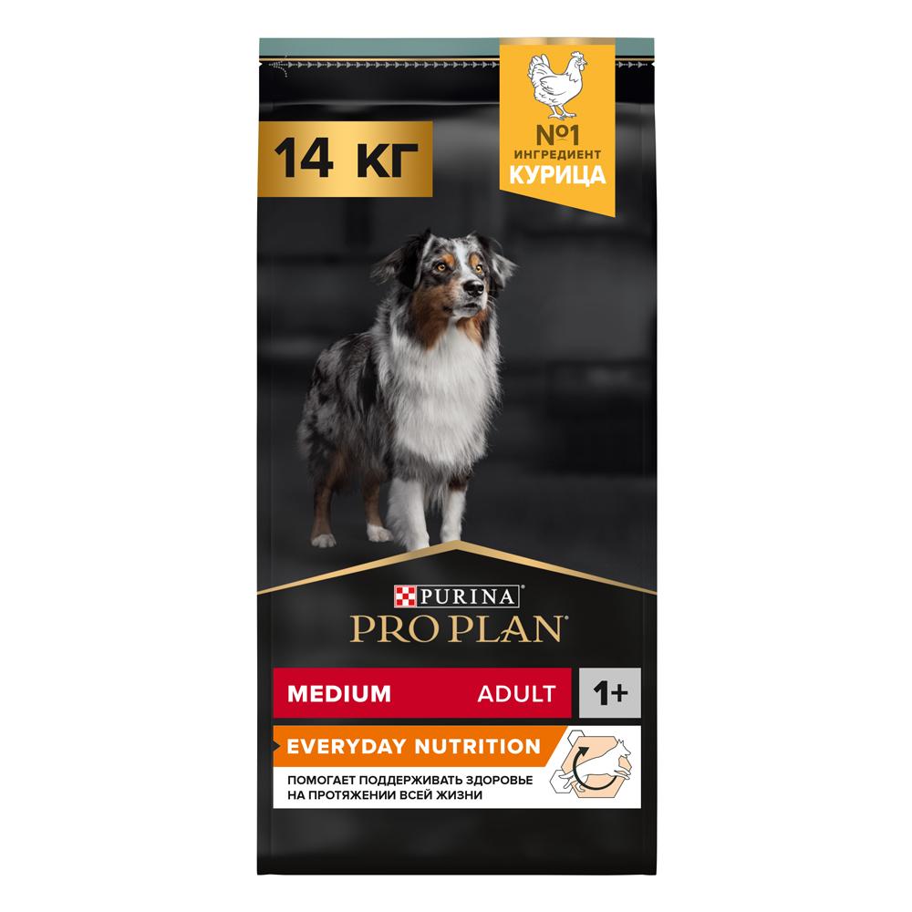 ProPlan Everyday Nutrition Сухой корм для взрослых собак средних пород, с высоким содержанием курицы, 14 кг