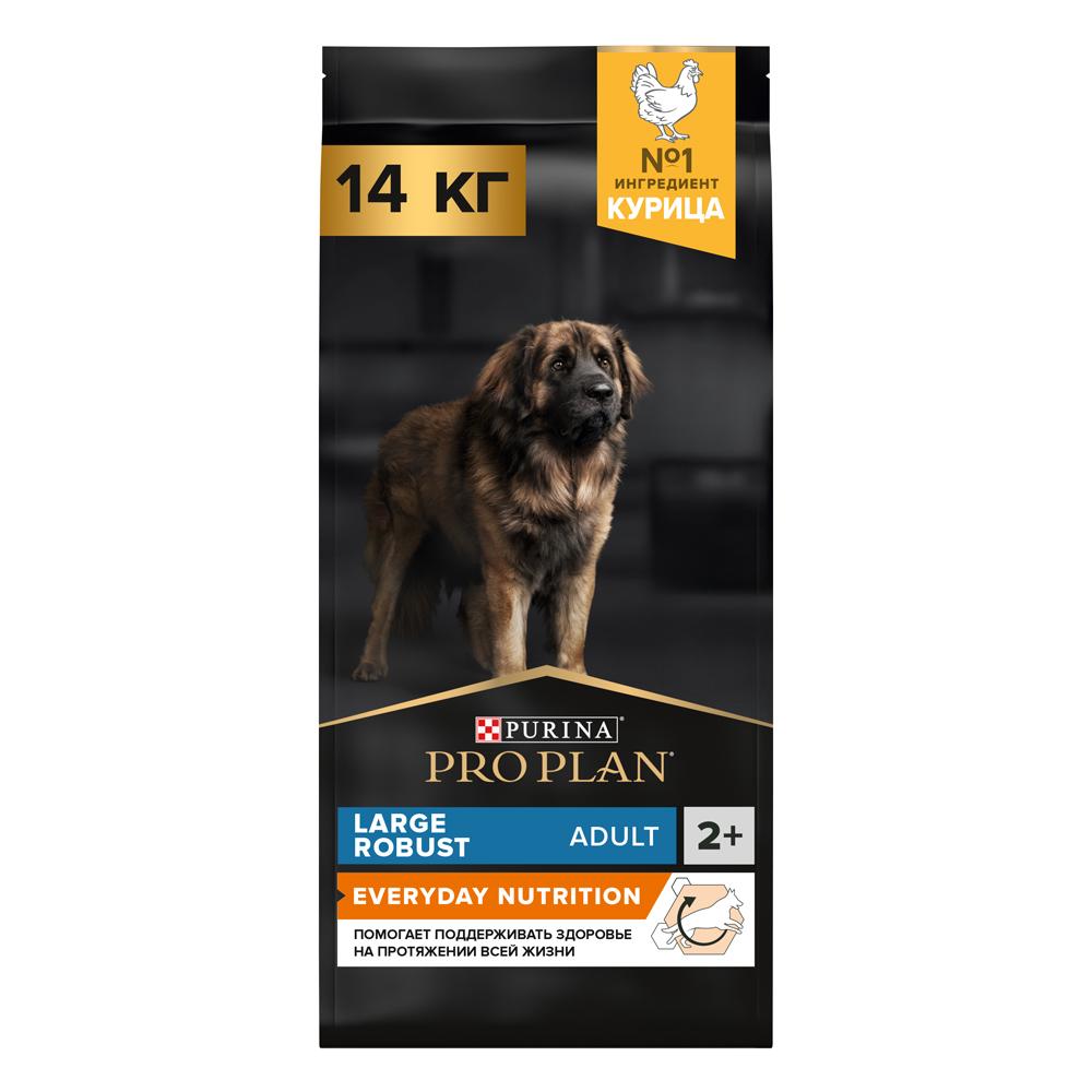 ProPlan Everyday Nutrition Сухой корм для взрослых собак крупных пород с мощным телосложением, с высоким содержанием курицы, 14 кг