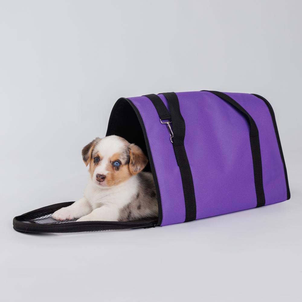 Pet hobby Сумка-переноска для кошек и собак мелких пород Flip, S, 39х23х27 см, фиолетовая