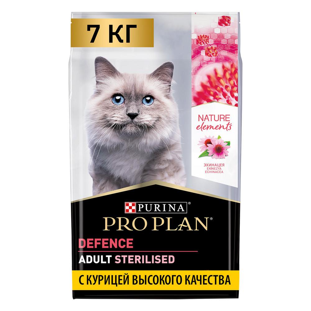 ProPlan Nature Elements Сухой корм для взрослых стерилизованных кошек и кастрированных котов, с курицей, 7 кг