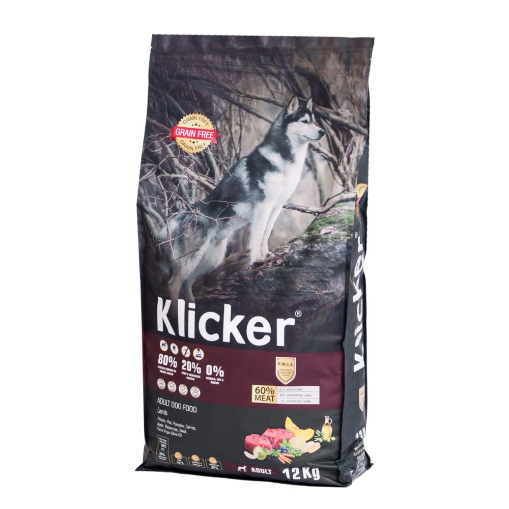 KLICKER Adult Dog Food Сухой корм для собак всех пород, с ягненком, 12 кг