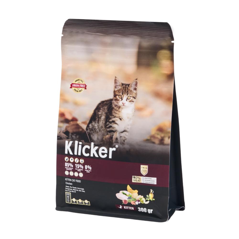 KLICKER Kitten Cat Food Сухой корм для котят, с курицей, 0,3 кг