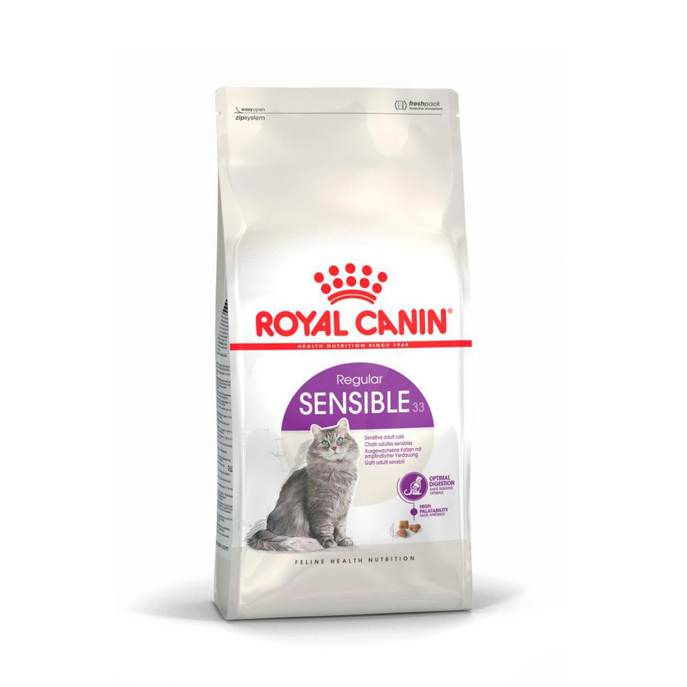 Royal Canin Sensible 33 Regular Сухой корм при чувствительной пищеварительной системе у кошек в возрасте от 1 года до 7 лет, 2 кг