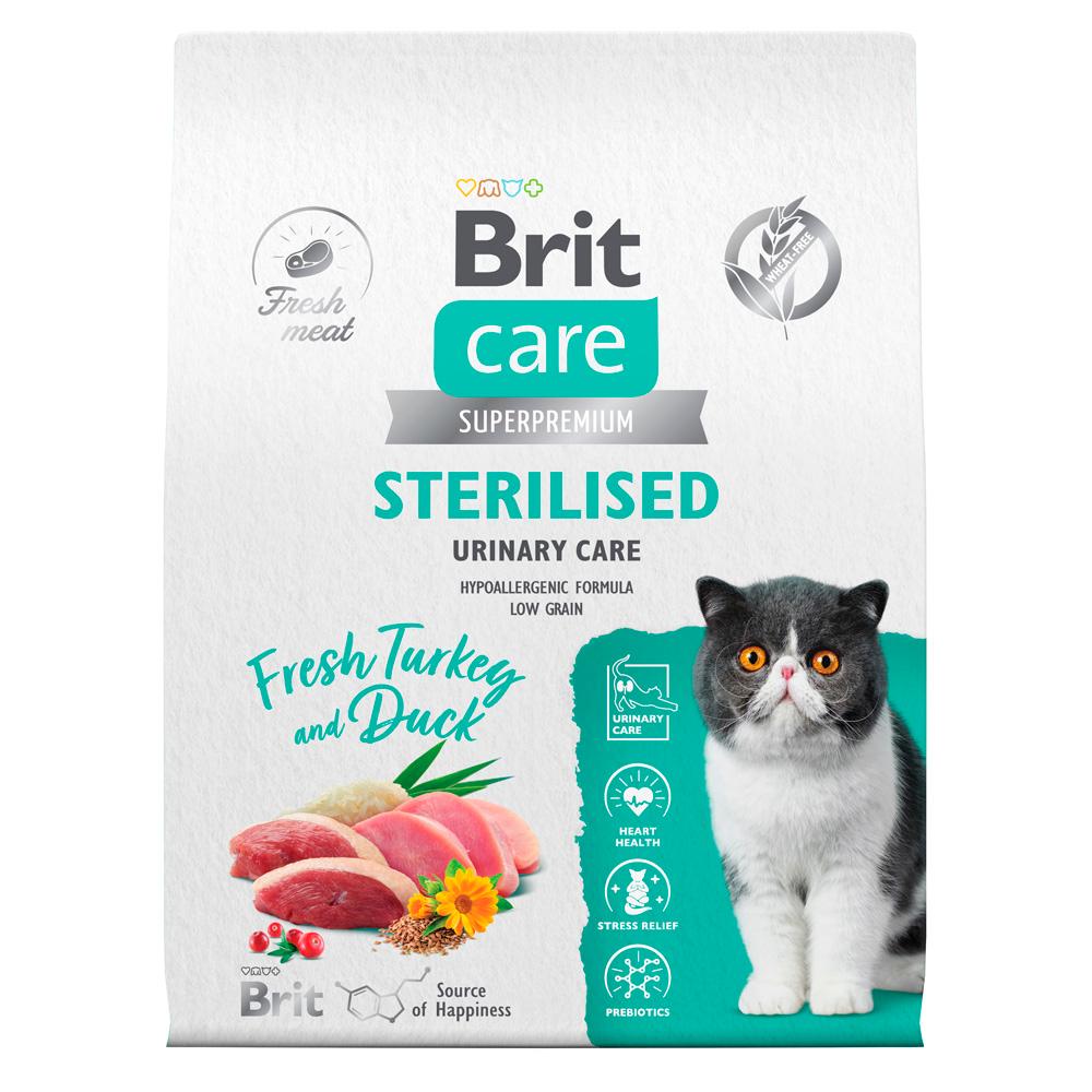 Brit Urinary Care Cухой корм для стерилизованных кошек, с индейкой и уткой, 7 кг