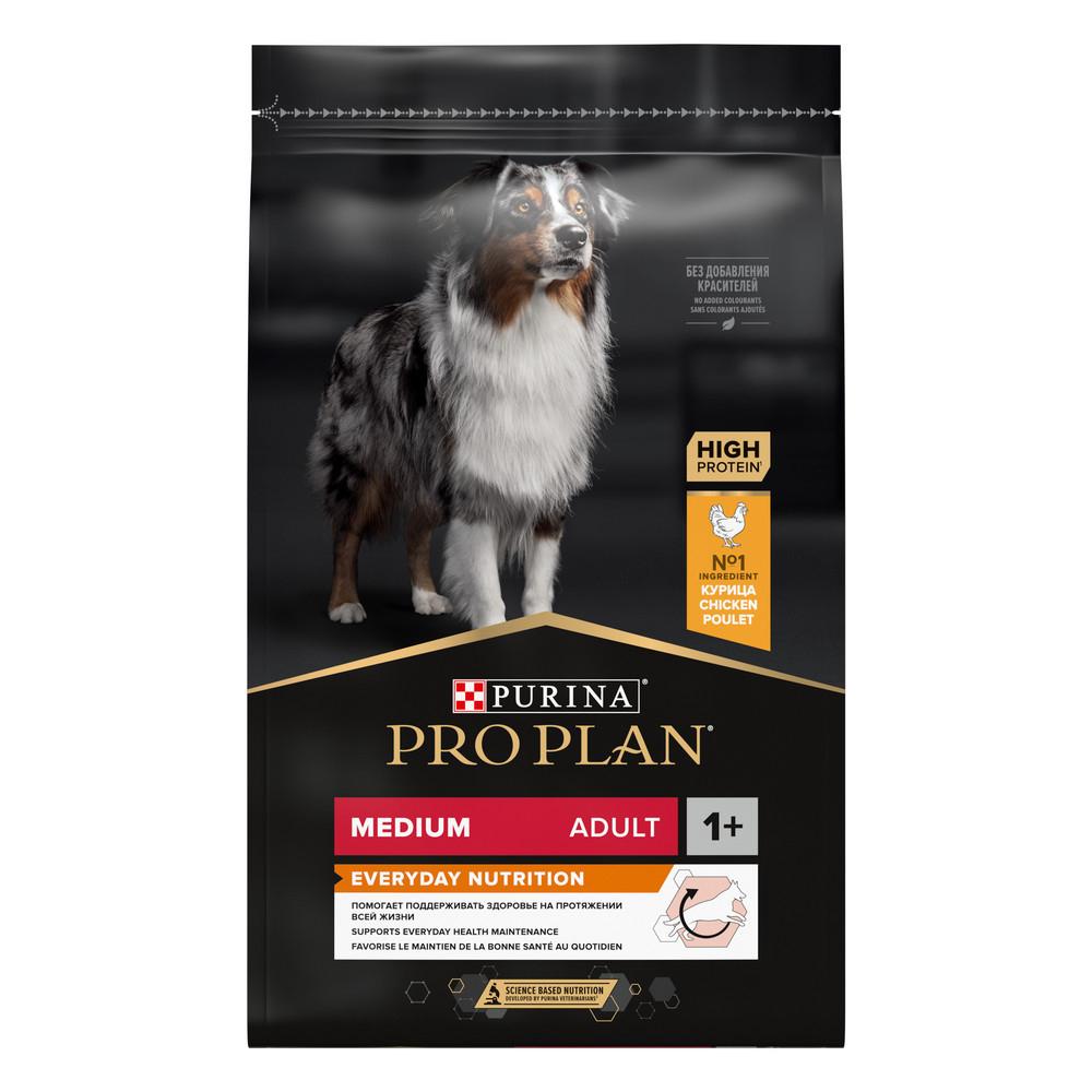 ProPlan Everyday Nutrition Сухой корм для взрослых собак средних пород, с высоким содержанием курицы, 7 кг