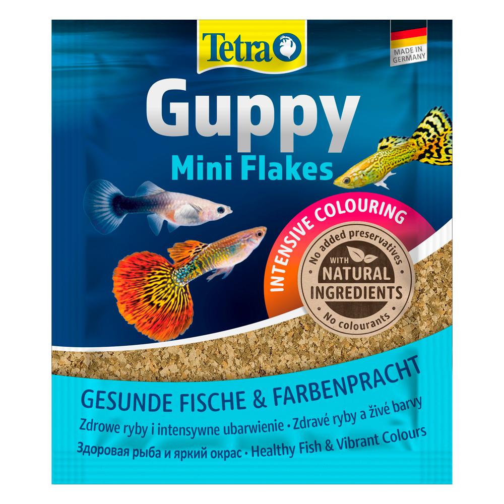 Tetra Guppy Mini Flakes корм для живородящих рыб мини-хлопьями, 12 г