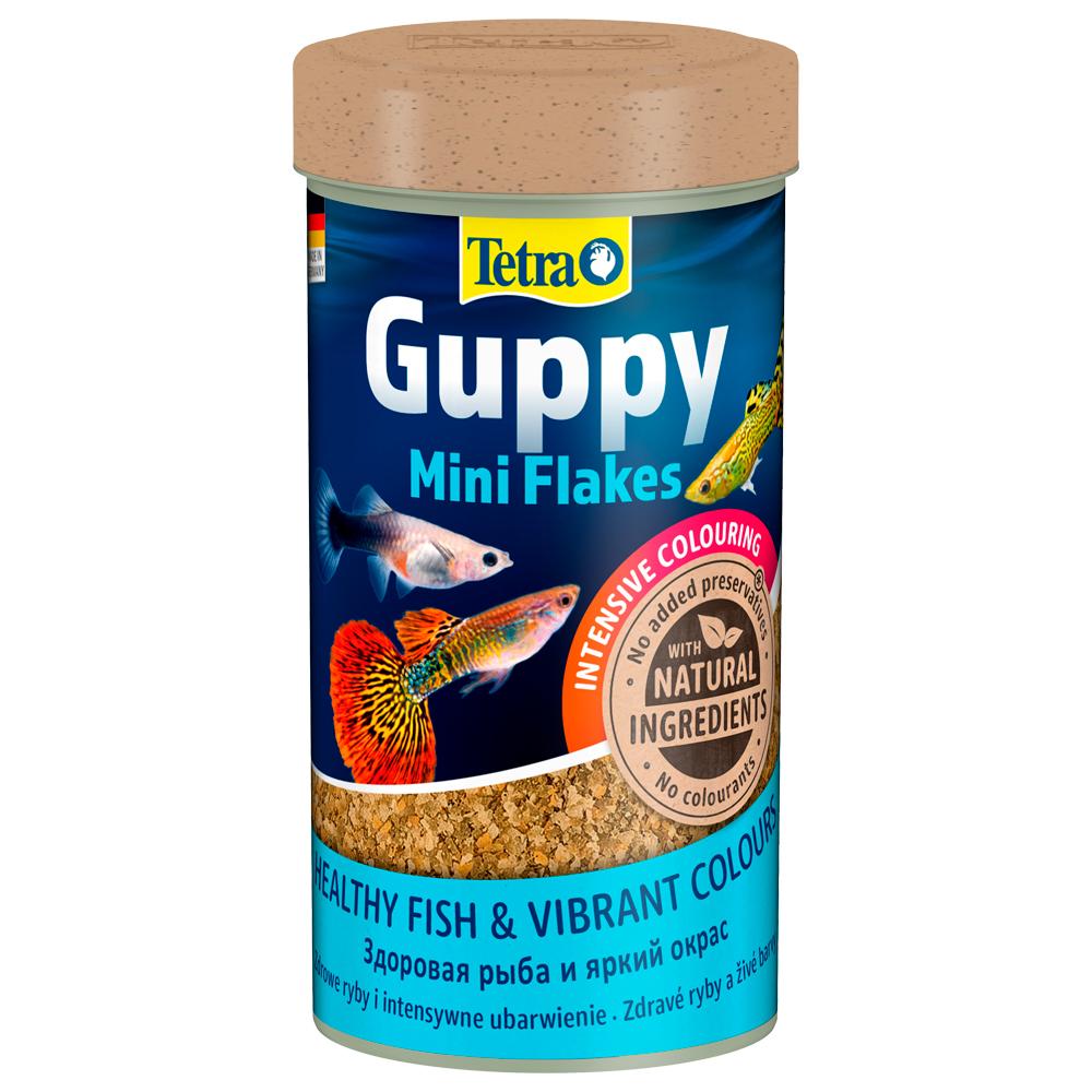 Tetra Guppy MiniFlakes корм для живородящих рыб и гуппи мини-хлопья, 250 мл