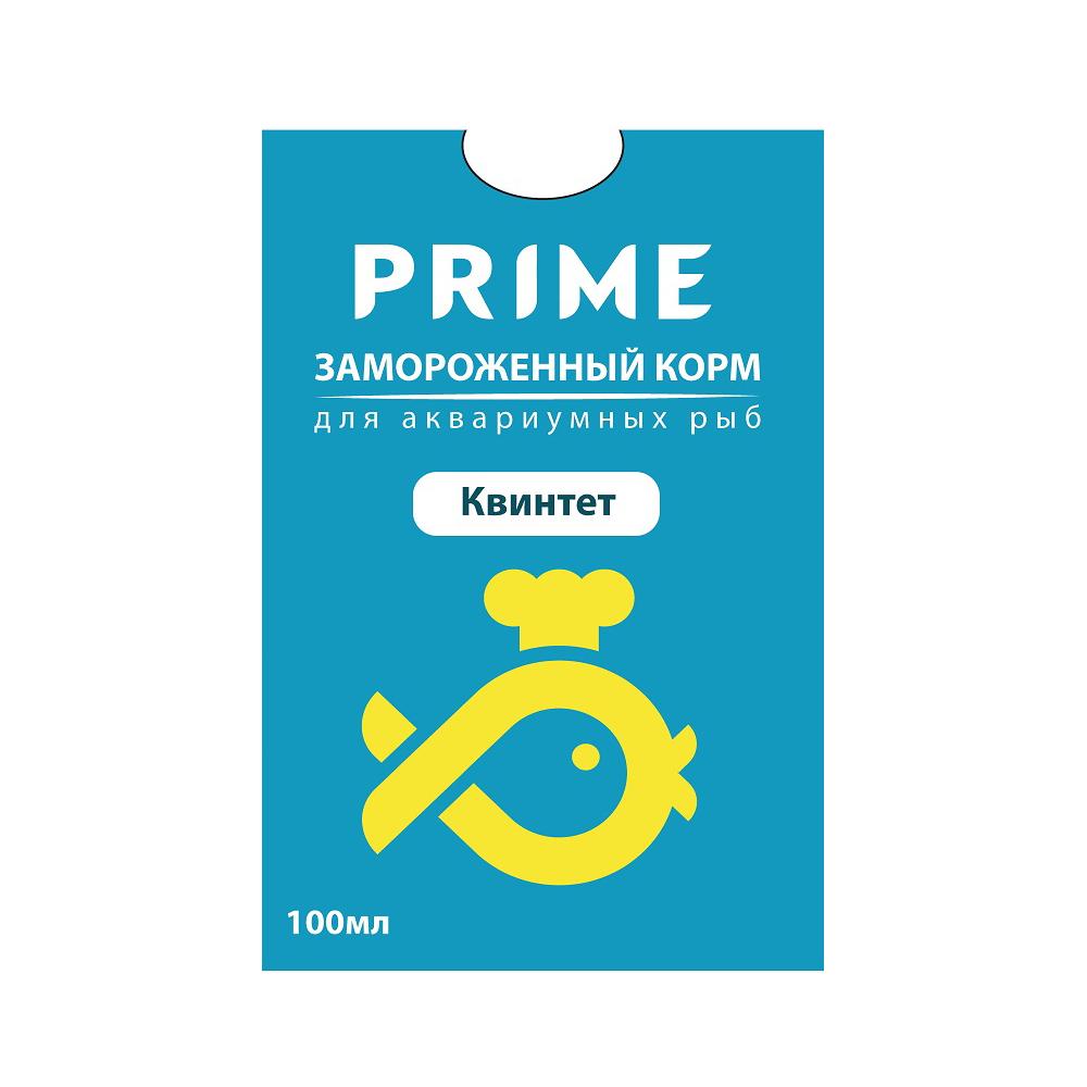 Prime Корм замороженный в блистере для аквариумных рыб Квинтет, 100 мл