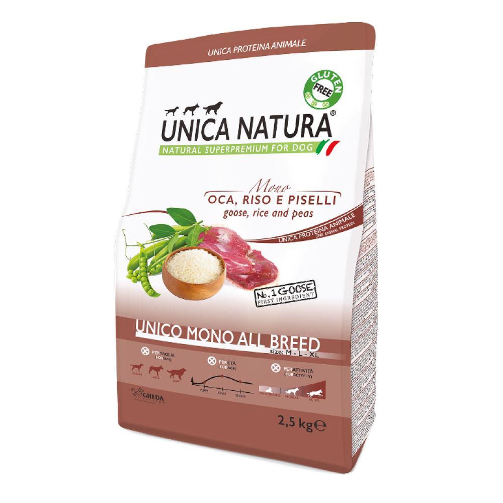 UNICA Mono All Breed Сухой корм для собак всех пород, с гусем, 2,5 кг