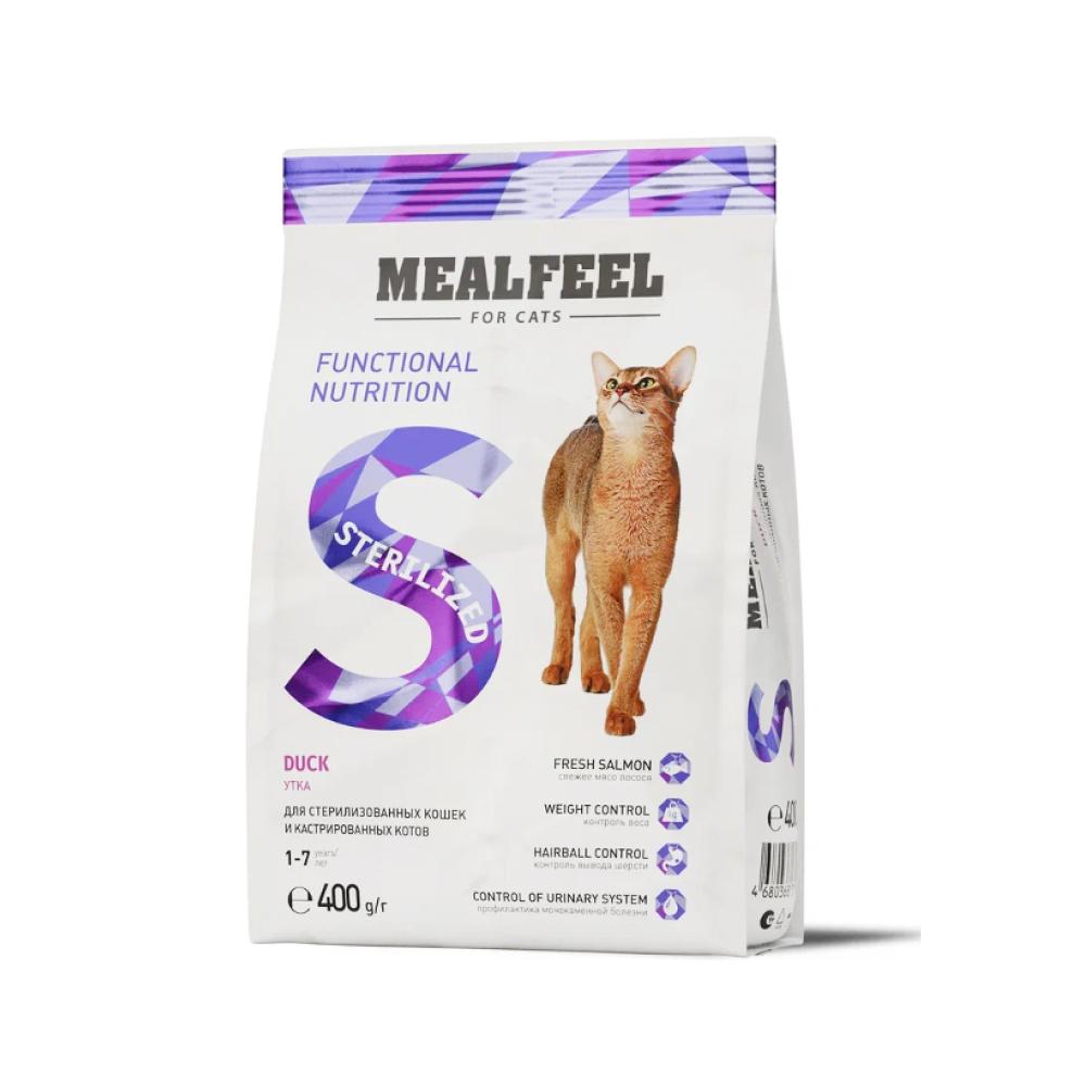 Mealfeel Functional Nutrition Корм сухой для стерилизованных кошек, с индейкой и уткой, 400 гр.