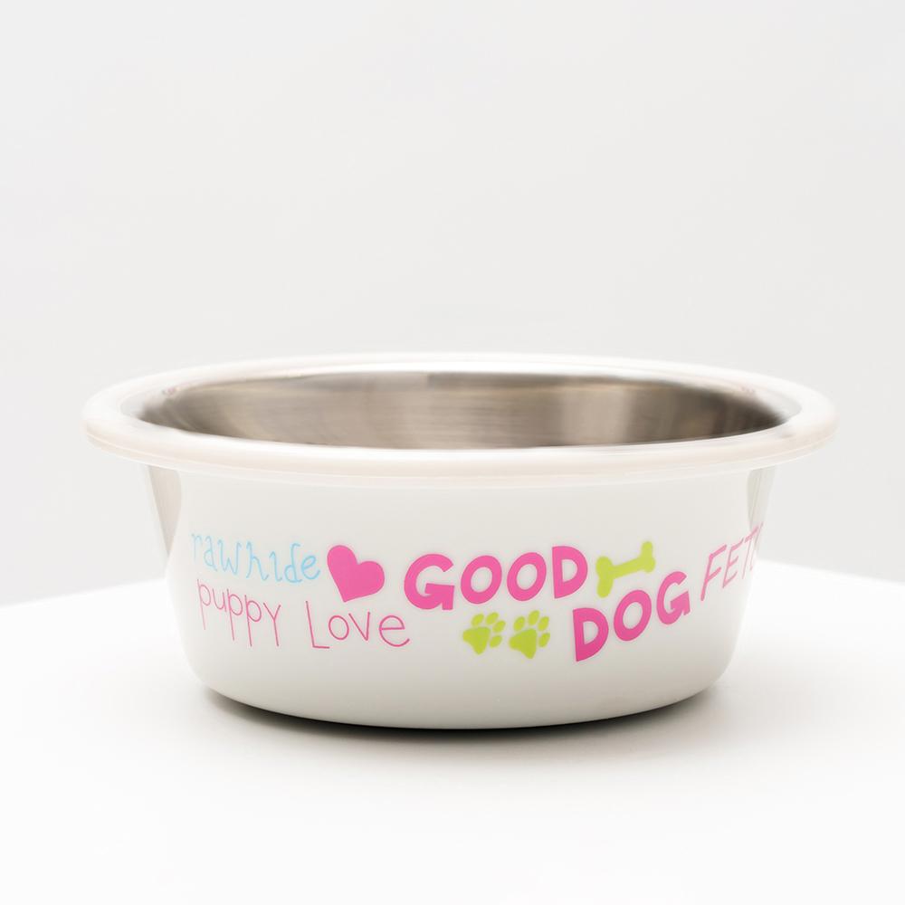 Petmax Миска для кошек и собак Good Dogs, 400 мл, 13х5 см, белая