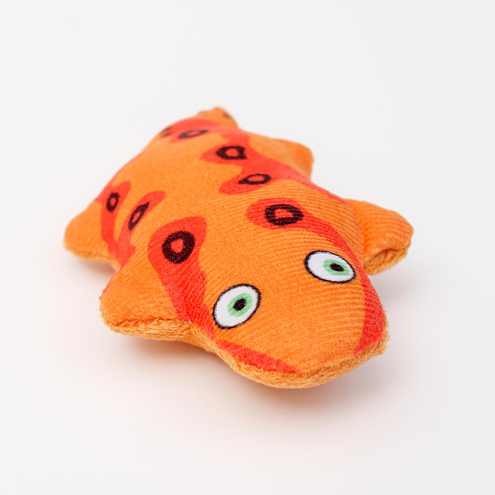 Petmax Игрушка для кошек Саламандра с кошачьей мятой, 10х6х4 см, разноцветный
