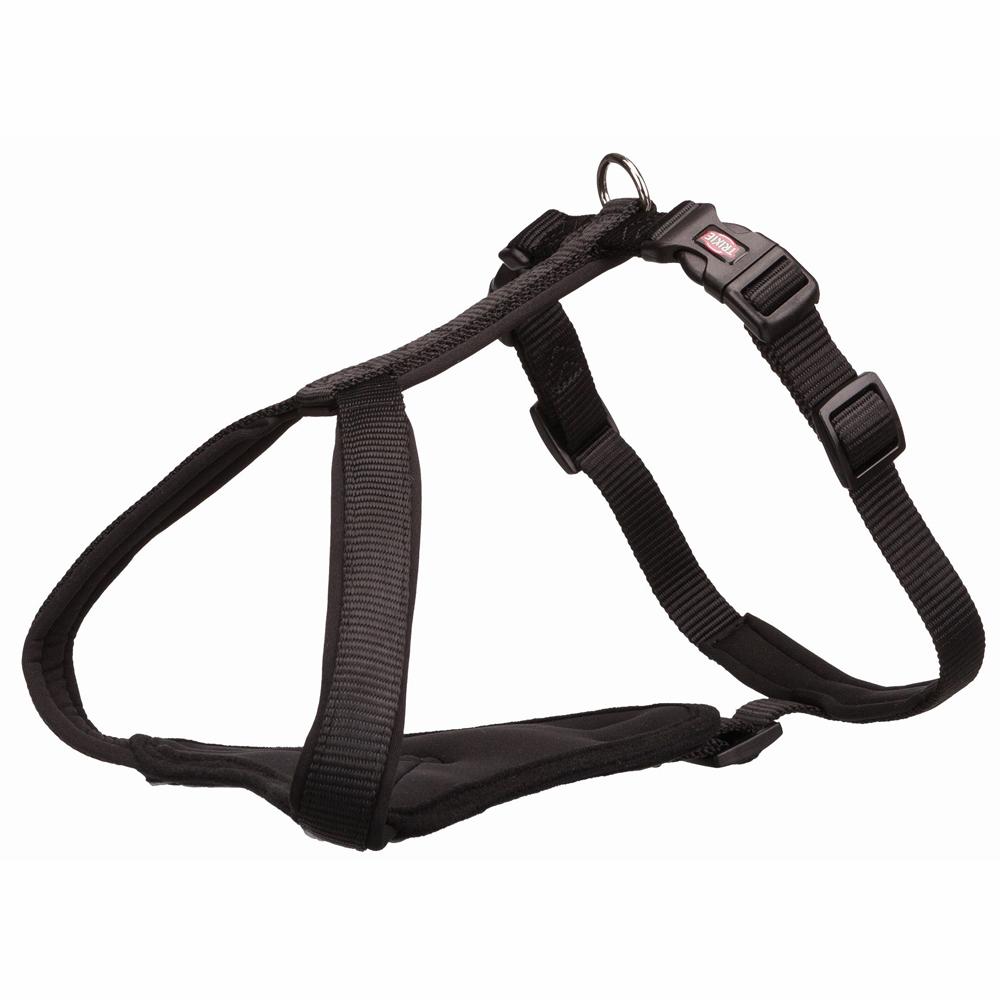 Trixie Шлейка для собак нейлоновая Premium Y-harness, XL–XXL, обхват груди 95–120 см, ширина25 мм, черный