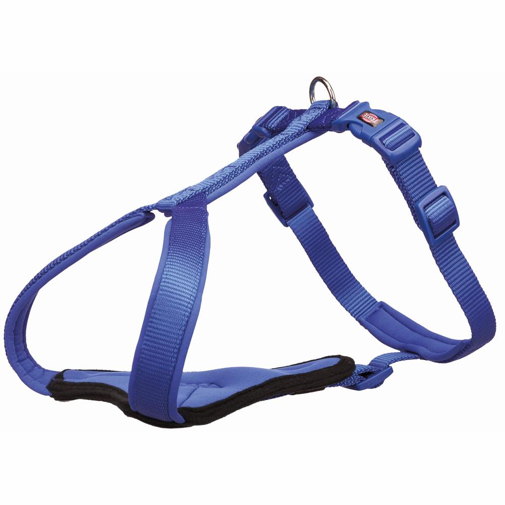 Trixie Шлейка для собак нейлоновая Premium Y-harness, XL–XXL, обхват груди 95–120 см, ширина25 мм, королевский синий