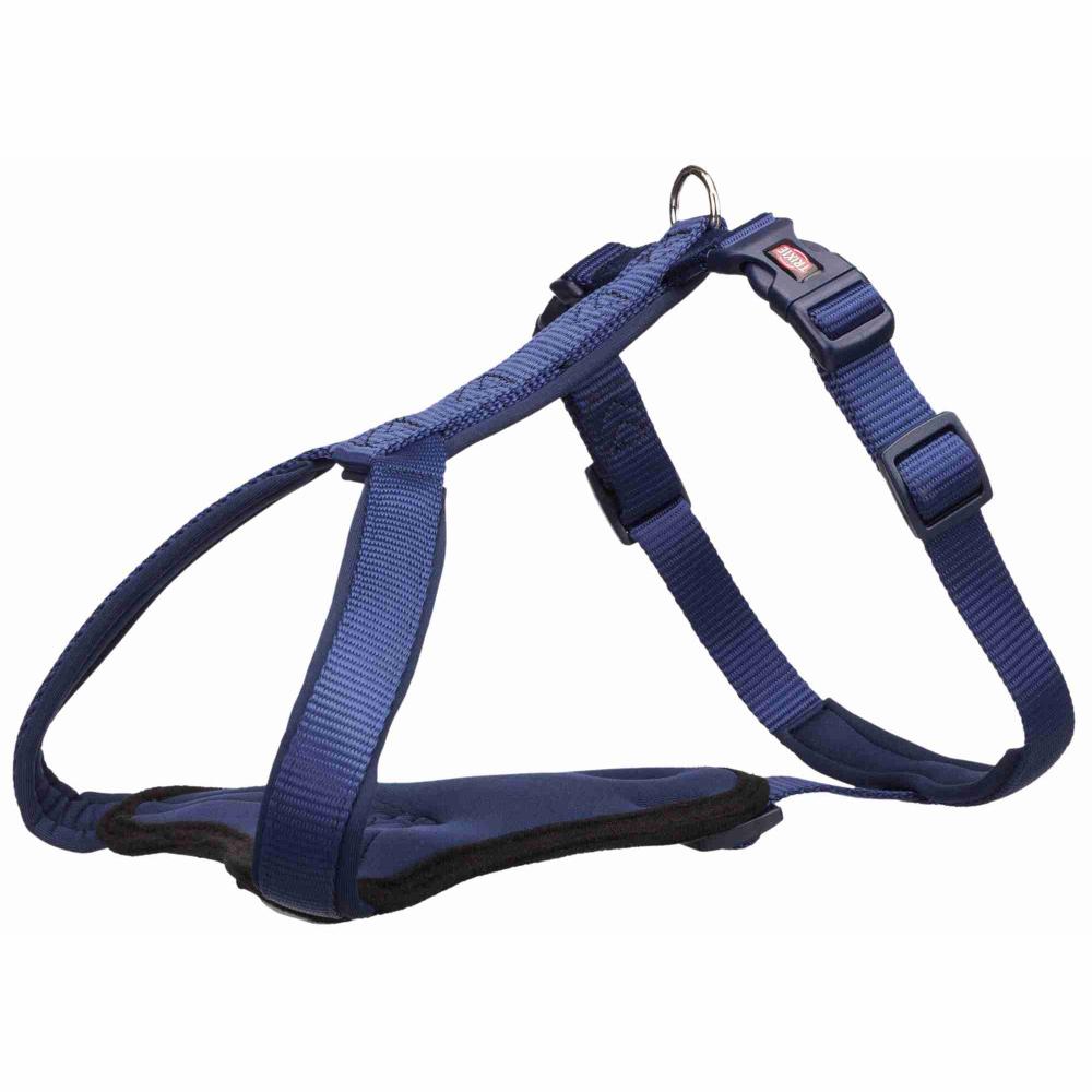 Trixie Шлейка для собак нейлоновая Premium Y-harness, XL–XXL, обхват груди 95–120 см, ширина25 мм, индиго