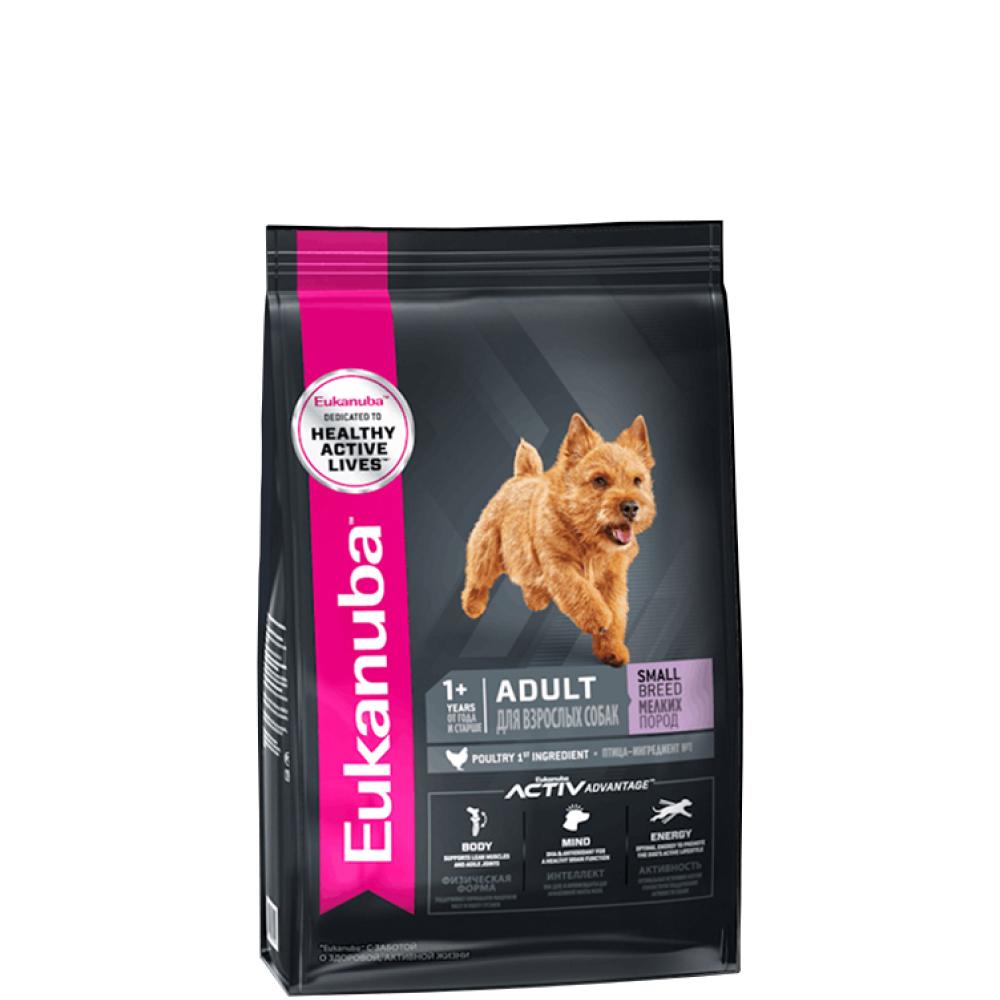 Eukanuba Adult Small Breed сухой корм для взрослых собак мелких пород, с птицей, 800 гр.