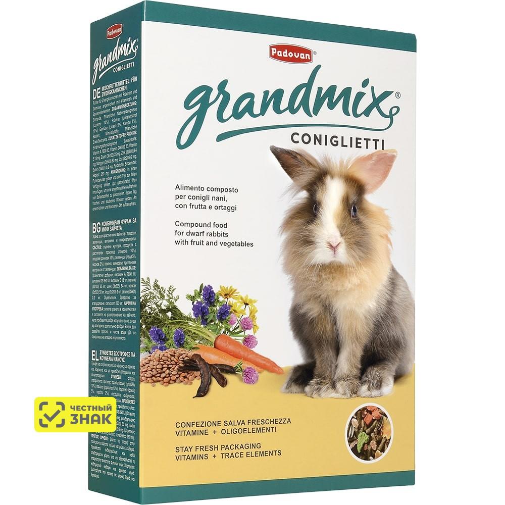 Padovan Grandmix Coniglietti Корм основной комплексный для кроликов, 3 кг