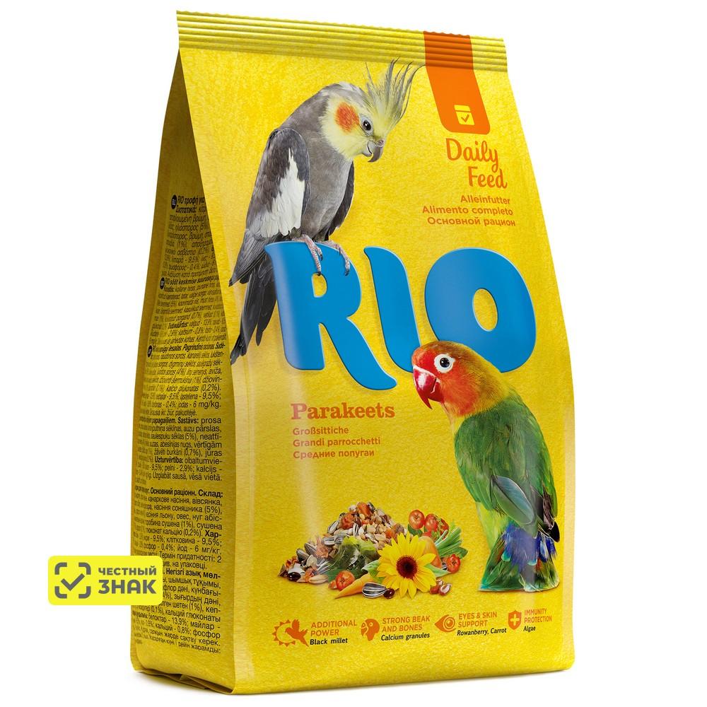 RIO Корм для средних попугаев, основной рацион, 1кг