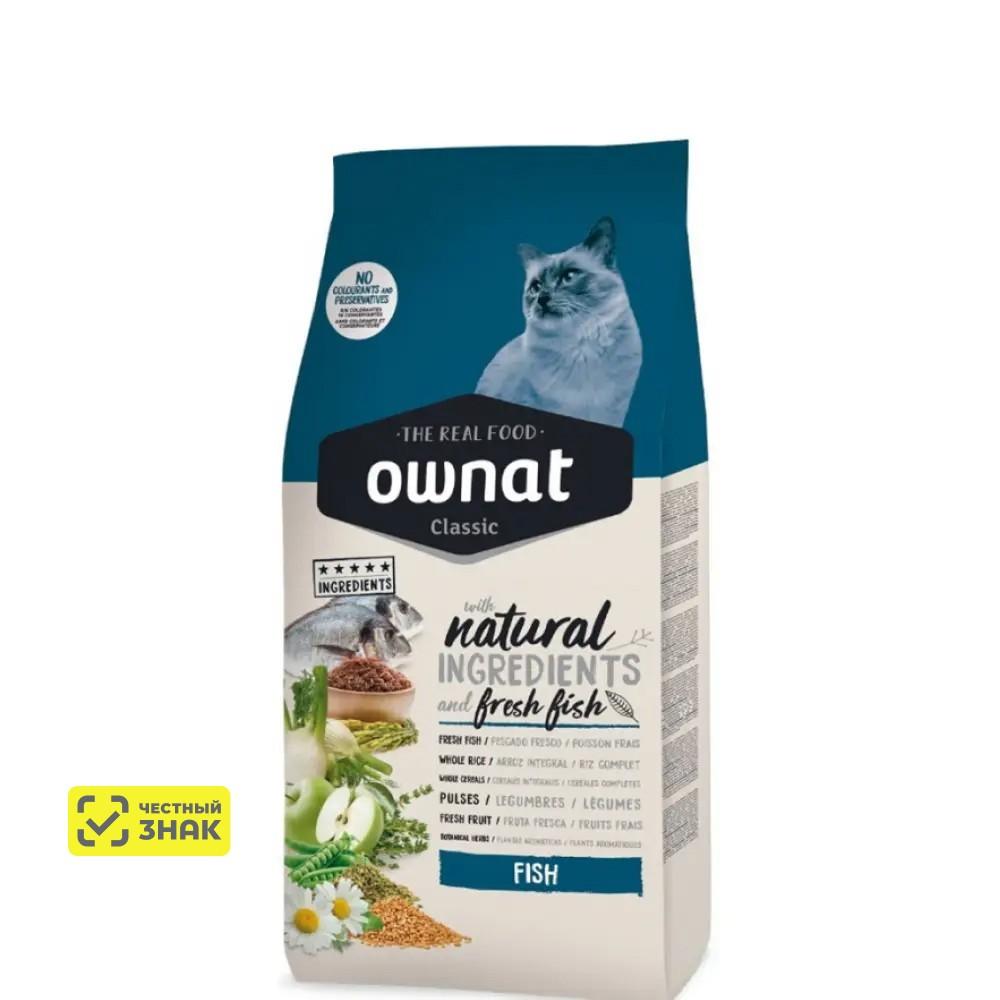Ownat Adult Classic Сухой корм для кошек, с рыбой, 1,5 кг