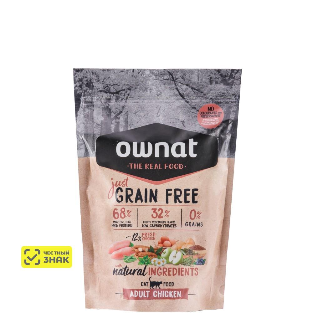 Ownat Adult Chicken Сухой беззерновой корм для кошек, с курицей, 400 гр.