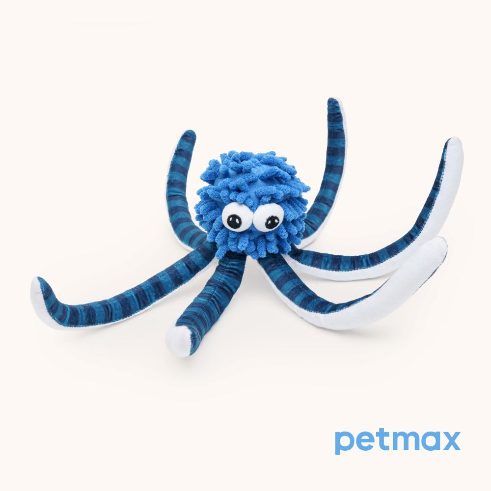 Petmax Игрушка для собак средних и крупных пород Осьминог, 30х10 см, цвет в ассортименте