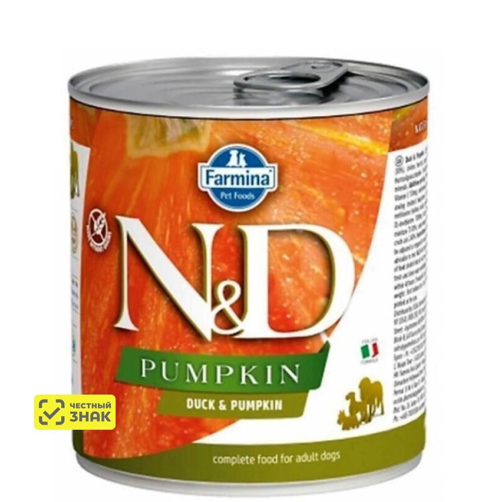 Farmina ND Pumpkin Влажный корм (консервы) для собак, с уткой и тыквой, 285 гр.