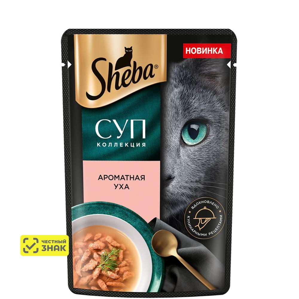 Sheba Влажный корм (пауч) для взрослых кошек Суп Коллекция, с добавлением форели, 70 гр.