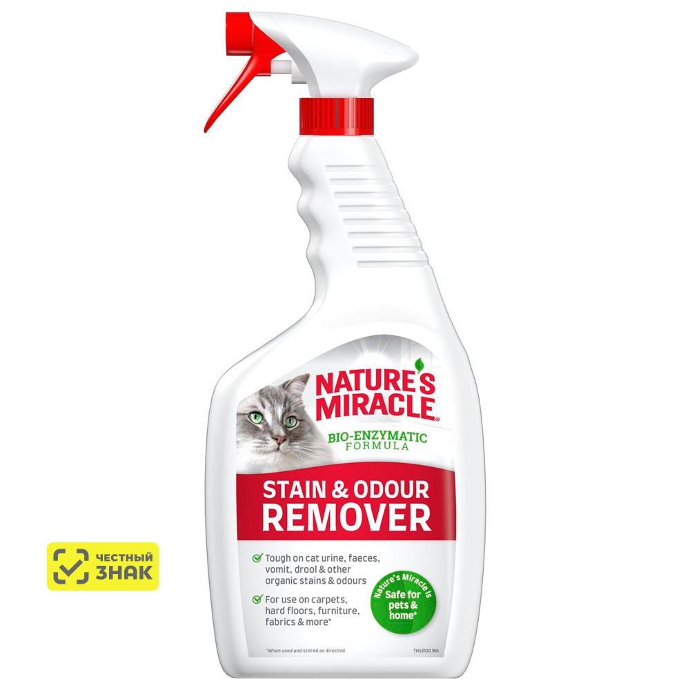 Nature's Miracle Stain Odour Remover Спрей уничтожитель пятен и запахов кошек универсальный, 709 мл