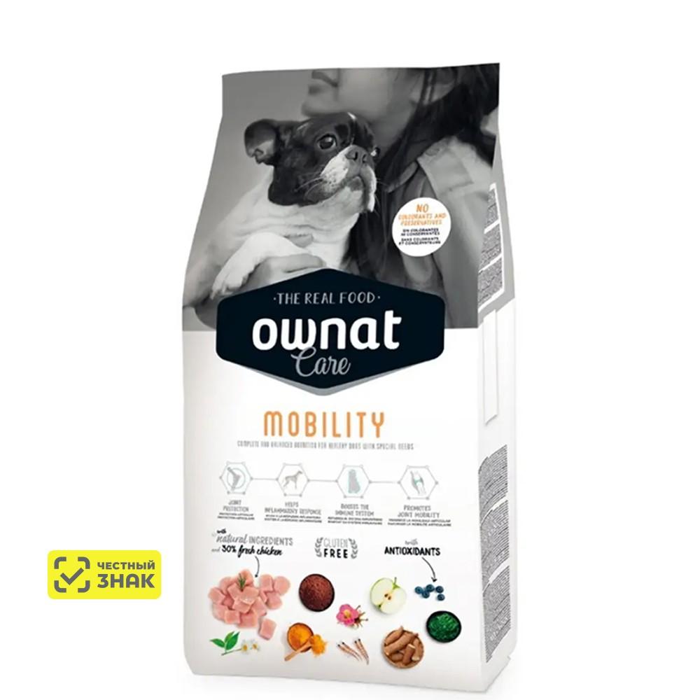 Ownat Adult Care mobility Сухой корм для собак всех пород с питательными веществами для поддержки работы суставов, с курицей, 3 кг