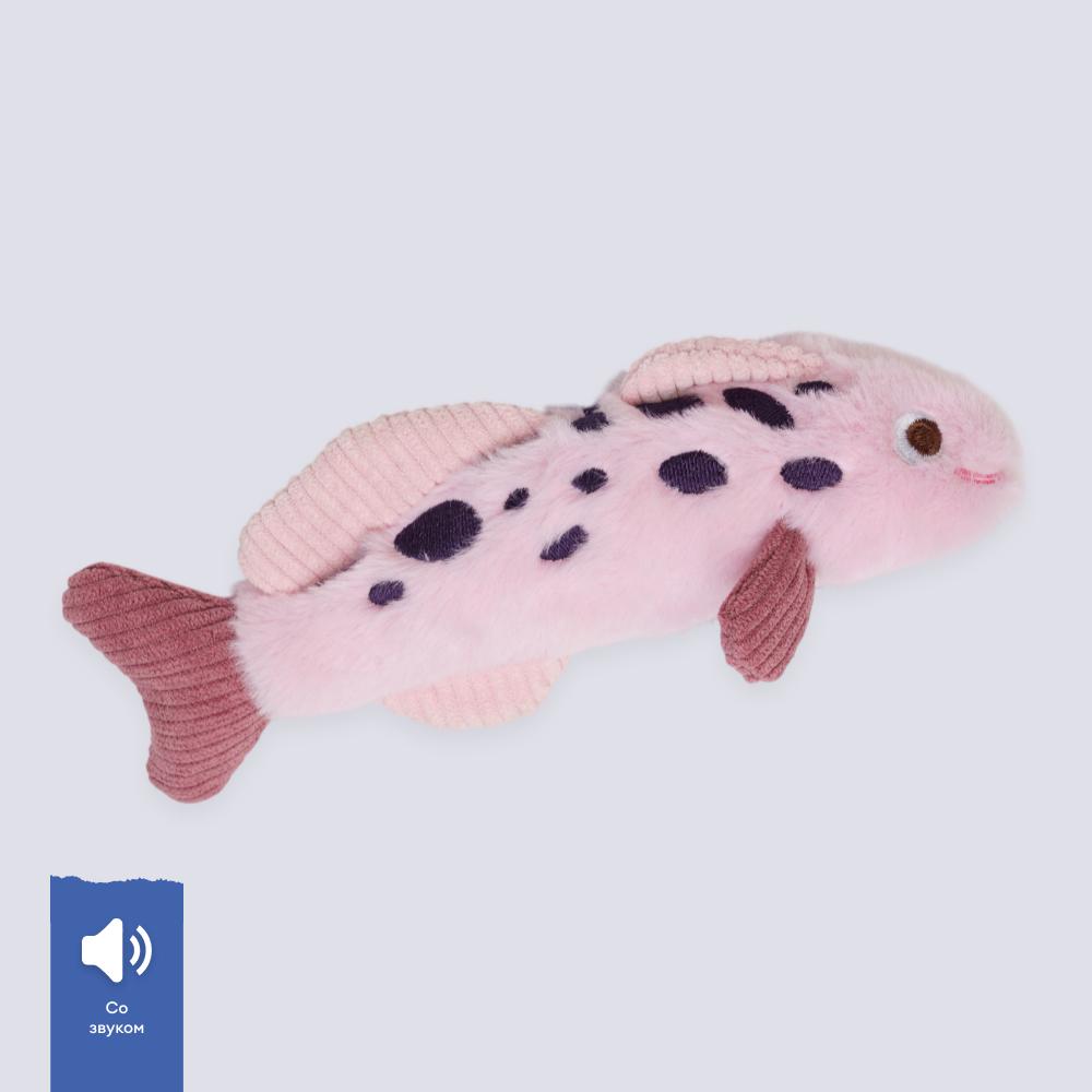RURRI Игрушка для собак мелких и средних пород Рыбка, 18х4,5х6,5 см, разноцветный