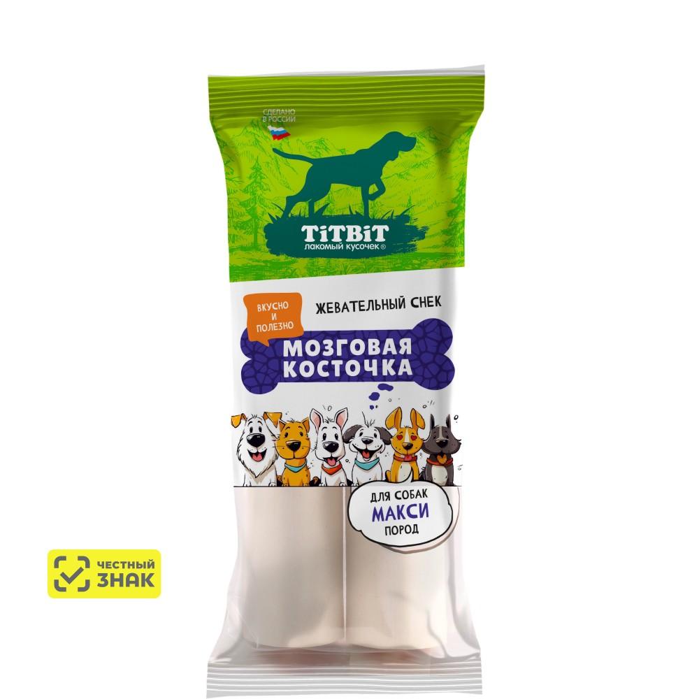 TiTBiT Лакомство Мозговая косточка для собак крупных пород, 250 гр.