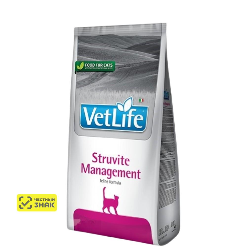 Farmina Vet Life Struvite Management Сухой диетический корм для кошек при мочекаменной болезни, с курицей, 2 кг