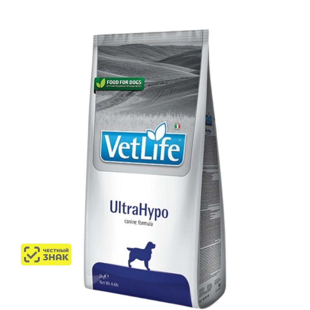 Farmina Vet Life UltraHypo Сухой диетический корм для собак гипоаллергенный, 2 кг