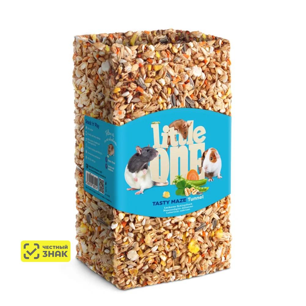 Little One Лакомство для грызунов Вкусная лазейка, туннель средний, 10x10x19,5 см