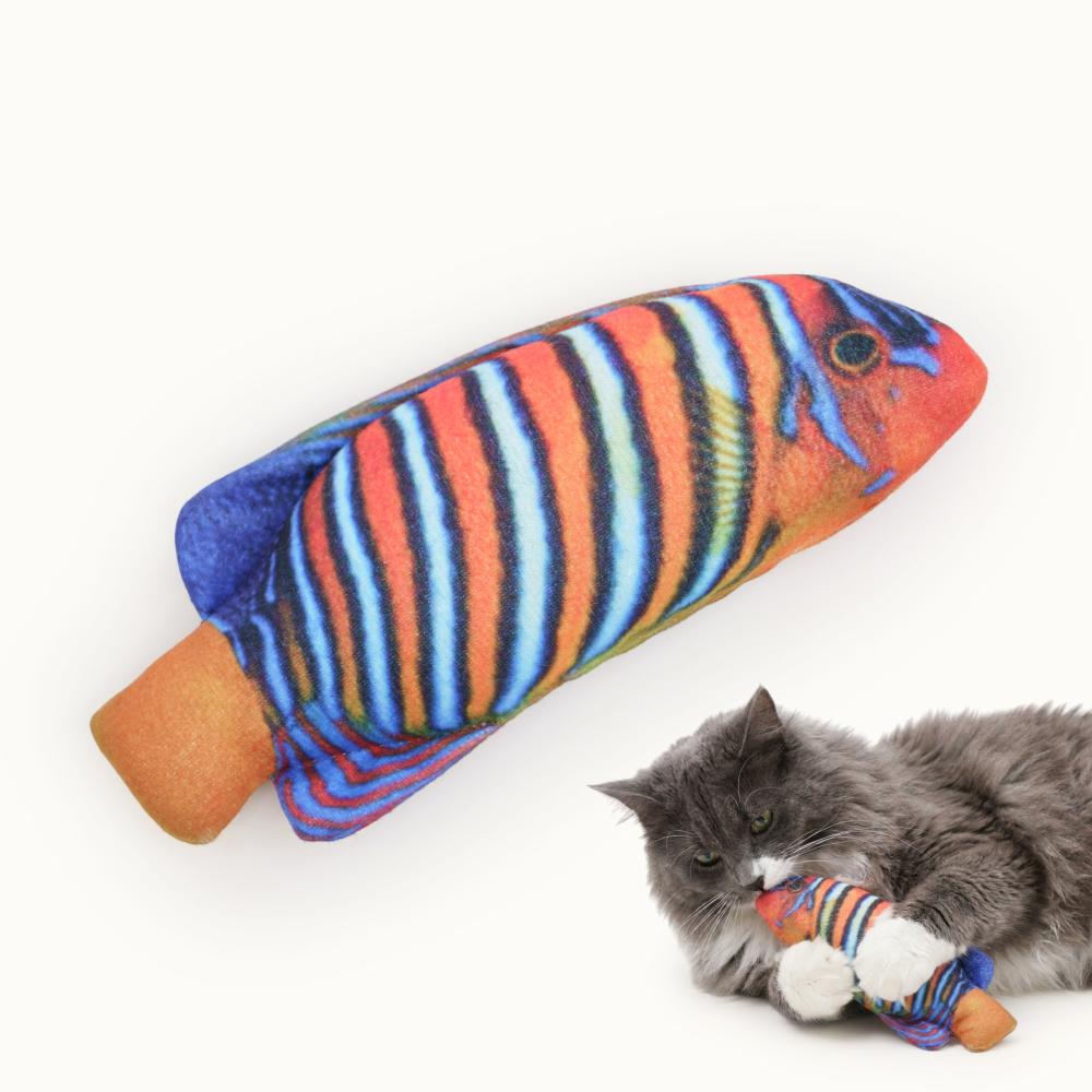 Pet hobby Игрушка для кошек Королевская рыба-ангел с валерианой и кошачьей мятой, 16,5 см