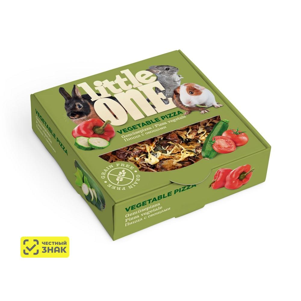 Little One Лакомство-игрушка для всех видов грызунов Пицца с овощами, 55 г