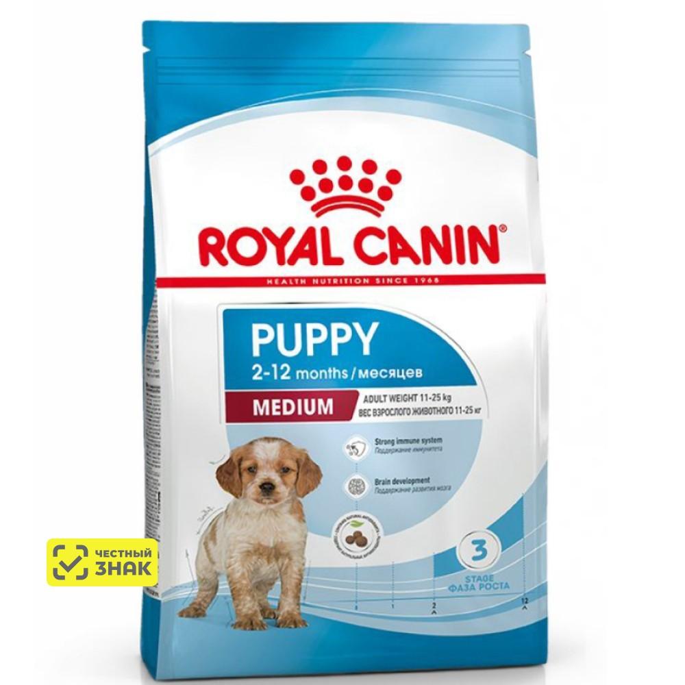 Royal Canin Medium Puppy Сухой корм для щенков средних пород от 2 до 12 месяцев, 14 кг
