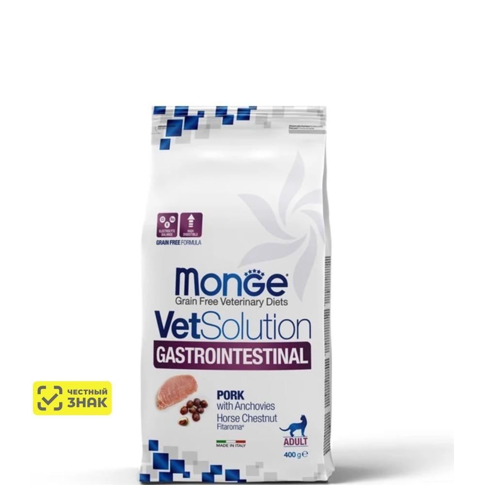 Monge VetSolution Cat Gastrointestinal Сухой корм для кошек при заболеваниях ЖКТ, с курицей, 400 гр.