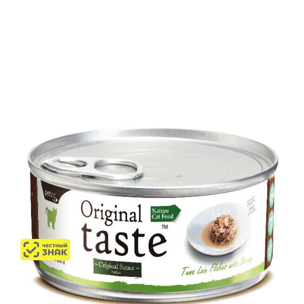 Pettric Original Taste Влажный корм (консервы) для кошек, тунец с креветкой в соусе, 70 гр.
